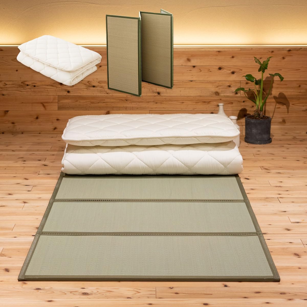 naminami　マットレス Amazon.com: MIINA Japanese Traditional Tatami Mattress, Igusa